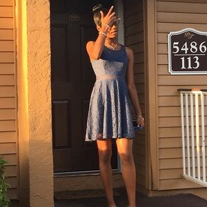 Lace Cut-Out Skater Dress